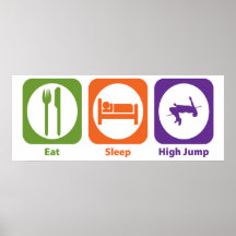 Eat Sleep High Jump Print