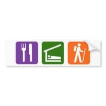 Eat Sleep Hiking Bumper Sticker