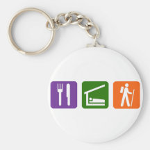 Eat Sleep Hiking Key Chain