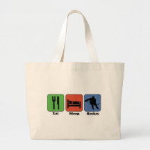 Eat Sleep Hockey Tote Bags