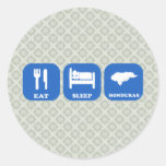 Eat Sleep Honduras Round Stickers