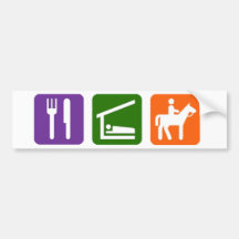 Eat Sleep Horseback Riding Bumper Stickers