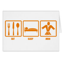 Eat Sleep Judo Greeting Card