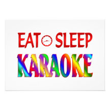 Eat Sleep Karaoke Invitation