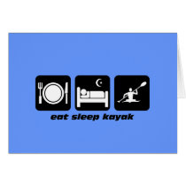 eat sleep kayak card