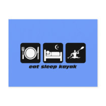 eat sleep kayak postcards