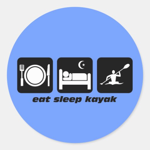eat sleep kayak sticker
