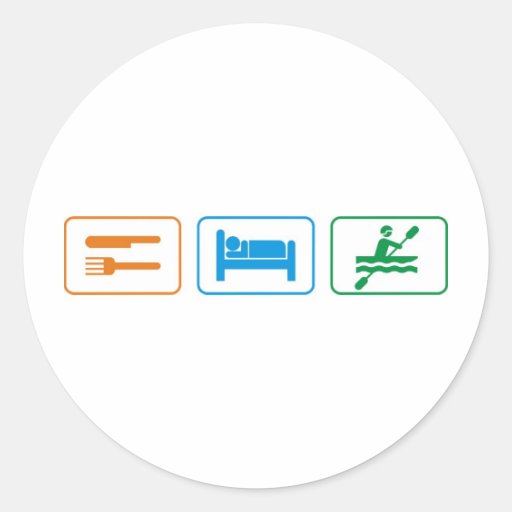 Eat sleep kayak sticker
