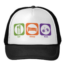Eat Sleep Knit Mesh Hat