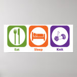 Eat Sleep Knit Posters