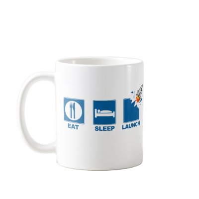 Eat Sleep Launch Coffee Mug by DrDorian