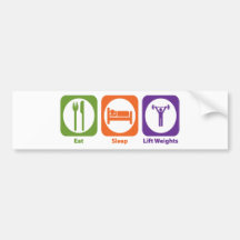 Eat Sleep Lift Weights Bumper Sticker