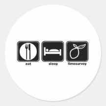 Eat Sleep LimeSurvey Sticker