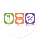 Eat Sleep Locksmith Round Stickers