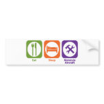 Eat Sleep Maintain Aircraft Bumper Sticker