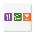 Eat Sleep Martini Fridge Magnets