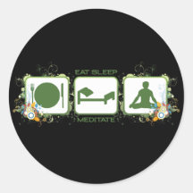 Eat Sleep Meditate Sticker