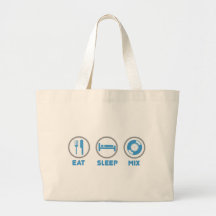 Eat, Sleep, Mix Again - DJ Disc Jockey Music Deck Tote Bags