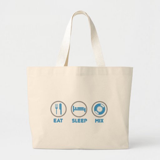 Eat, Sleep, Mix Again - DJ Disc Jockey Music Deck Tote Bags