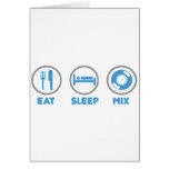 Eat, Sleep, Mix Again - DJ Disc Jockey Music Deck Greeting Cards