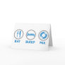 Eat, Sleep, Mix Again - DJ Disc Jockey Music Deck Card