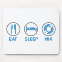 Eat, Sleep, Mix Again - DJ Disc Jockey Music Deck Mouse Mats