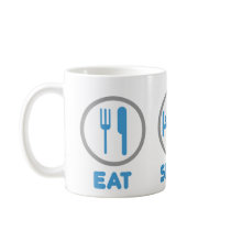 Eat, Sleep, Mix Again - DJ Disc Jockey Music Deck Coffee Mug