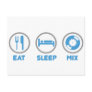 Eat, Sleep, Mix Again - DJ Disc Jockey Music Deck Post Card