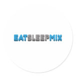 Eat Sleep Mix Round Stickers