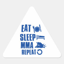 Eat sleep MMA Triangle Sticker