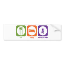 Eat Sleep Mountain Bike Bumper Sticker