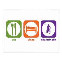 Eat Sleep Mountain Bike Post Cards