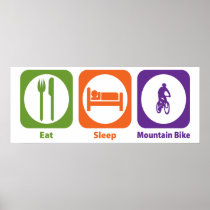 Eat Sleep Mountain Bike Poster