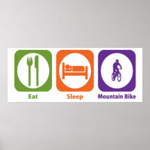 Eat Sleep Mountain Bike Poster