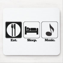 eat sleep music mousepad