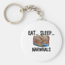 Eat Sleep NARWHALS Key Chains