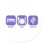Eat Sleep Netball Stickers