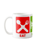EAT SLEEP PEE ROAD SIGN MUG