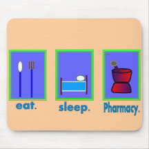 Eat Sleep Pharmacy  Pharmacist Gifts Mouse Mats