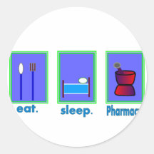 Eat Sleep Pharmacy  Pharmacist Gifts Sticker