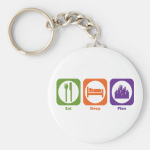 Eat Sleep Plan Keychains