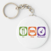 Eat Sleep Play Bagpipes Keychain