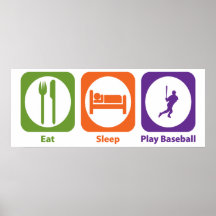 Eat Sleep Play Baseball Posters