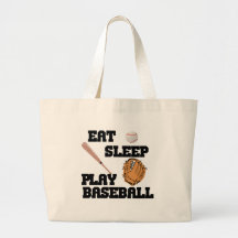 Eat, Sleep, Play Baseball Tote Bags