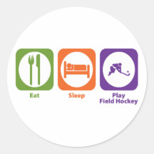 Eat Sleep Play Field Hockey Stickers