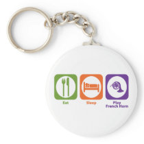Eat Sleep Play French Horn Key Chains