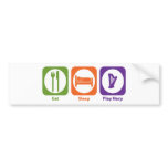 Eat Sleep Play Harp Bumper Stickers
