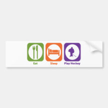 Eat Sleep Play Hockey Bumper Sticker