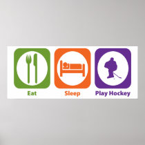 Eat Sleep Play Hockey Poster