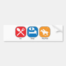 Eat Sleep Play Polo Bumper Sticker